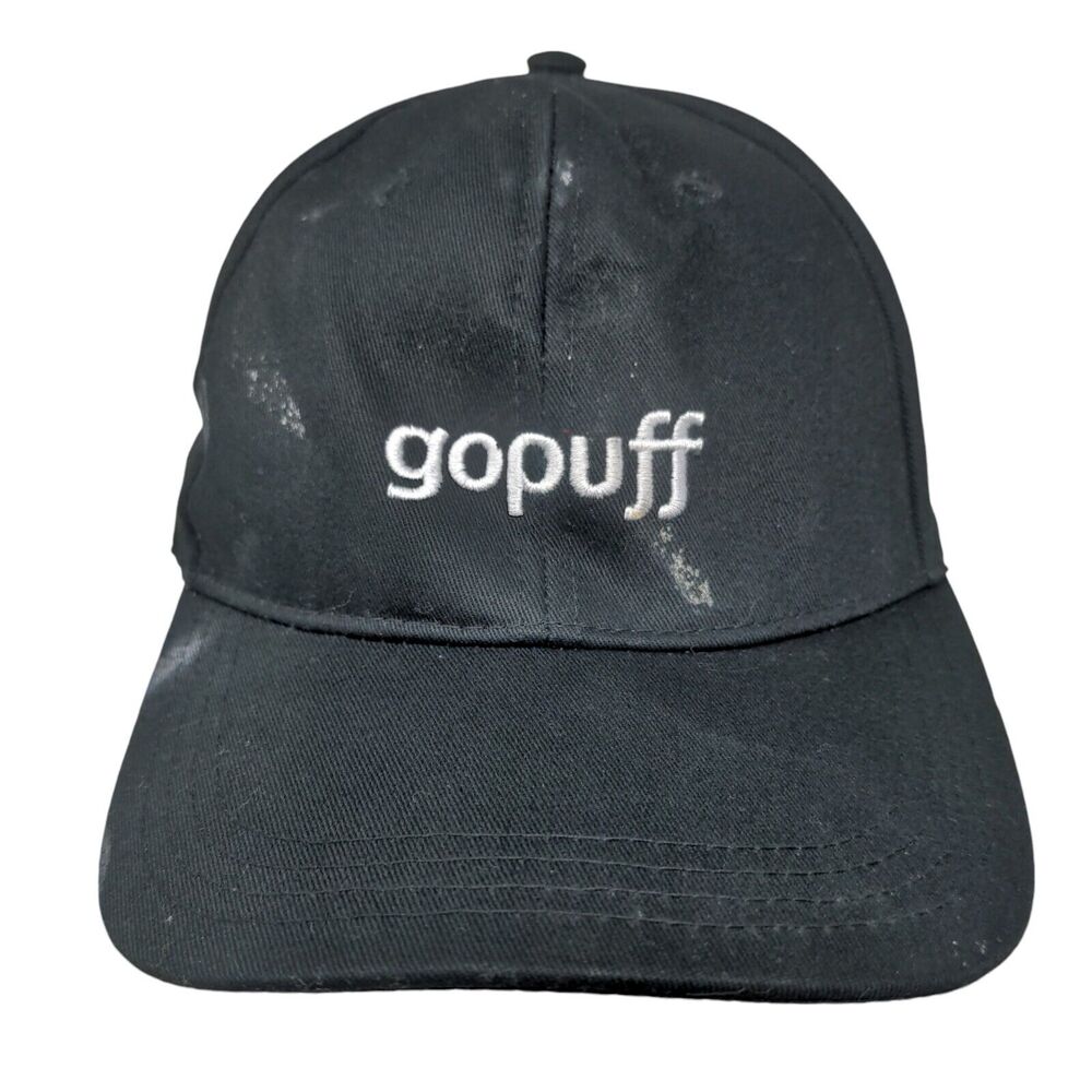 Gopuff Slideback Hat Black One Size Embroidered Adjustable 6 Panel